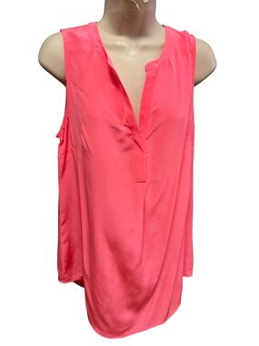 1591 / Lilly Pulitzer Stacey Sleeveless Hot Coral Top NWT Women’s Size Medium